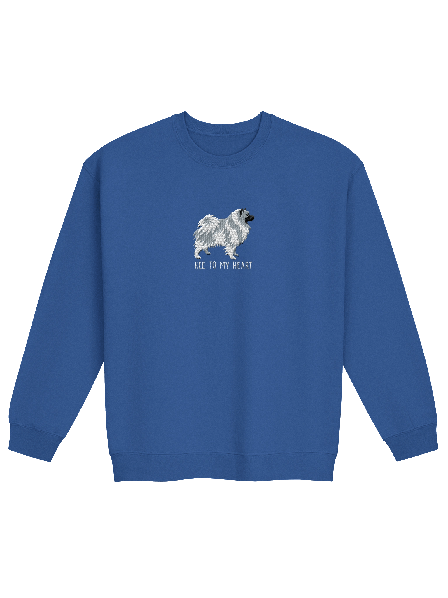 Kee to My Heart Sweatshirt (Embroidered) of a Keeshond(Blue & White) product image (4)