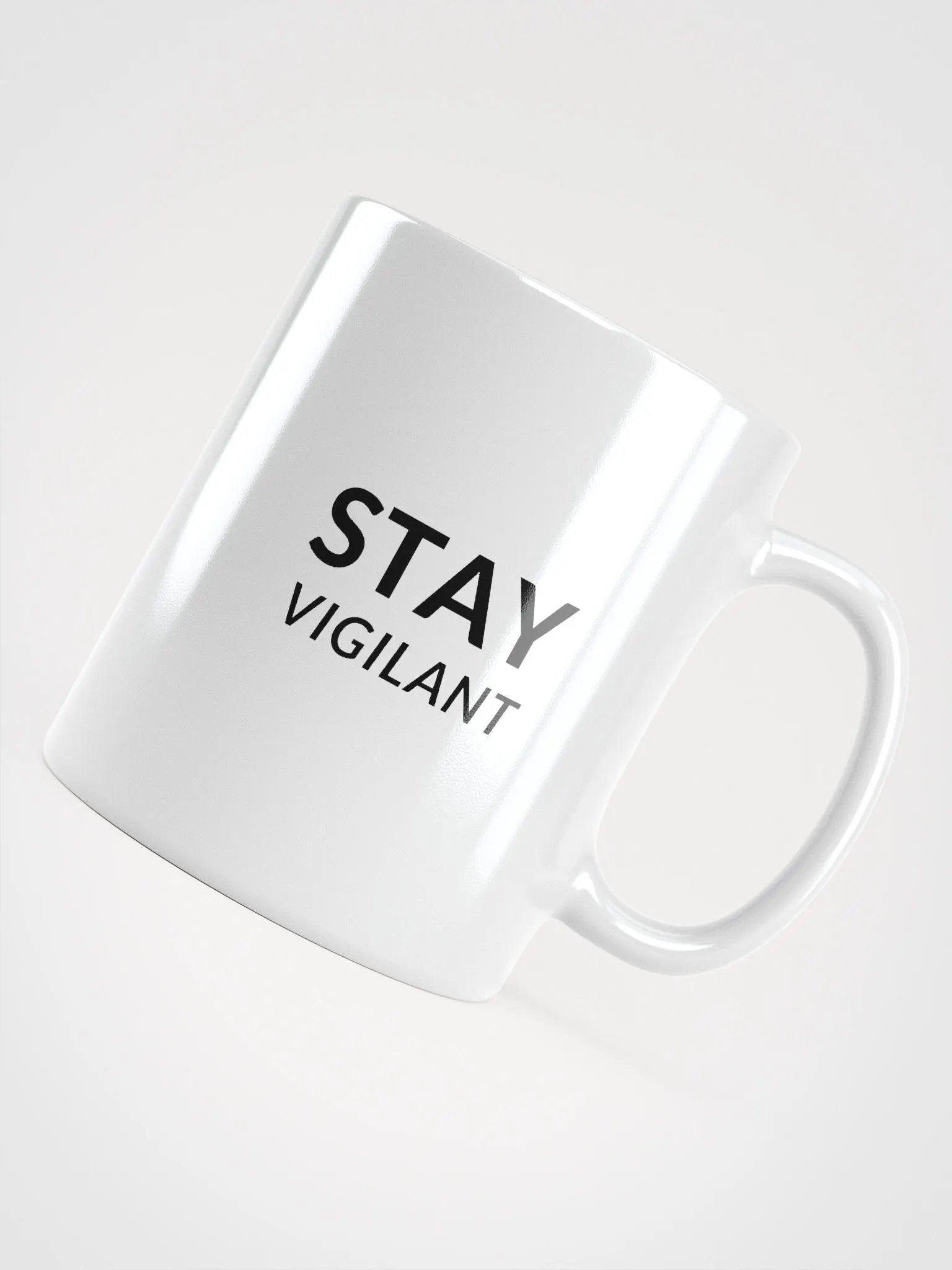 Stay Vigilant! Glossy Noir Coffee Mug product image (4)