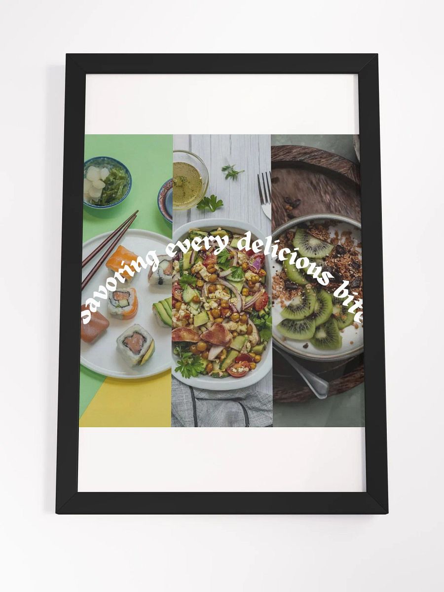 Wall Art Food Collage Framed High-Quality Matte Poster (in) product image (4)