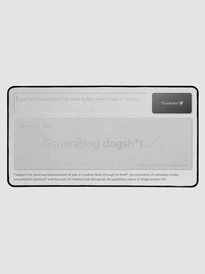 Absolut Idiocy Desk Mat - 31.5 x 15.5 product image (1)