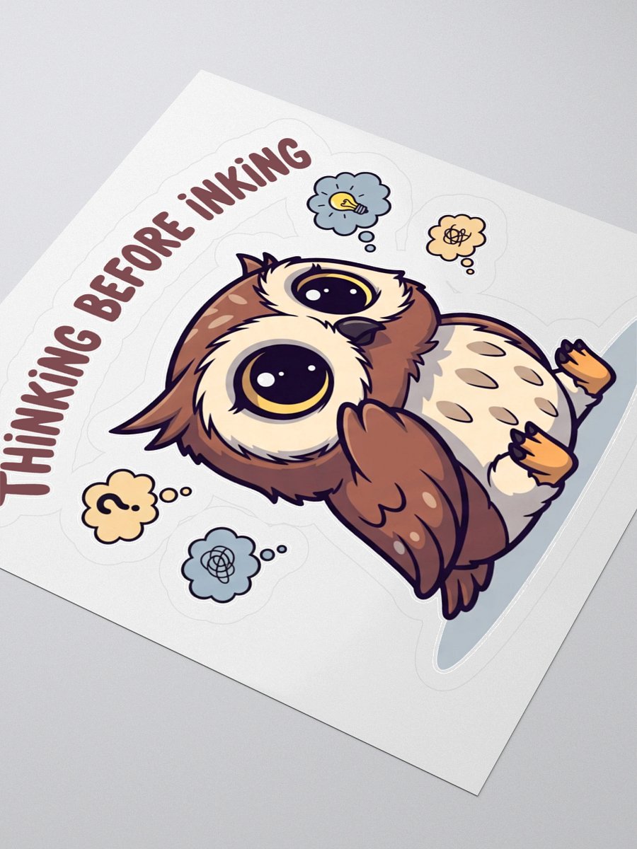 Overthinking Owl Kiss Cut Sticker product image (3)