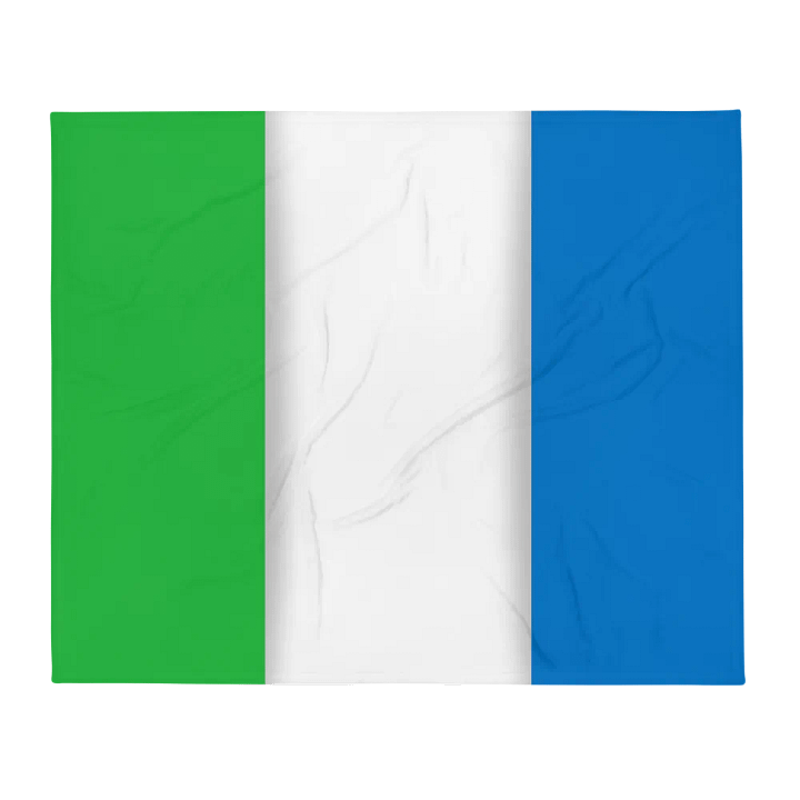 Green White Blue Flag Colored Throw Blanket product image (2)