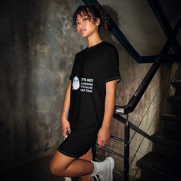 Nap Time Black T-Shirt Dress product image (1)