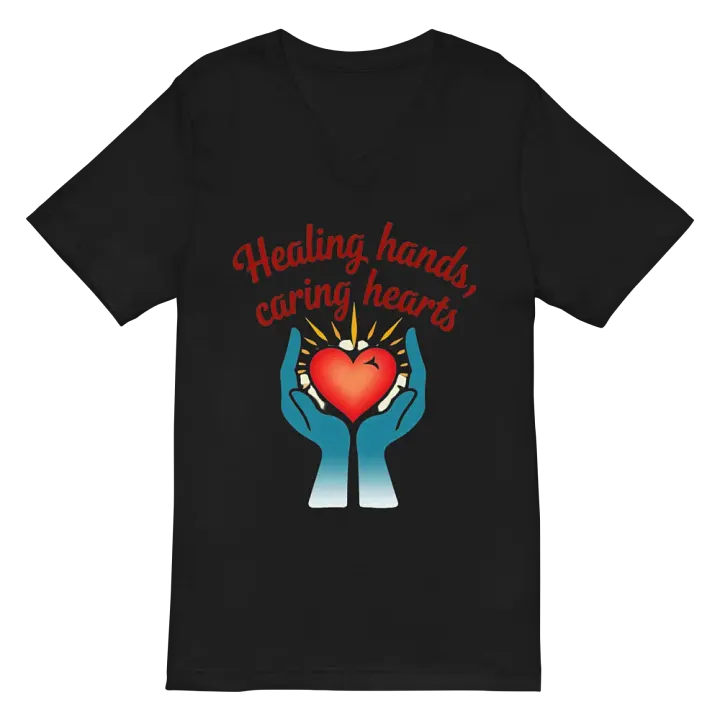 Healing Hands, Caring Hearts V-Neck Tee product image (3)
