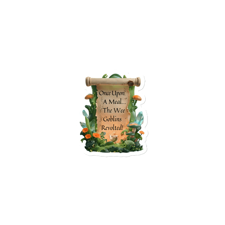 Funny Mom Magnet – ‘Once Upon A Meal, The Wee Goblins Revolted!’ Parenting Humor Fridge Magnet product image (1)