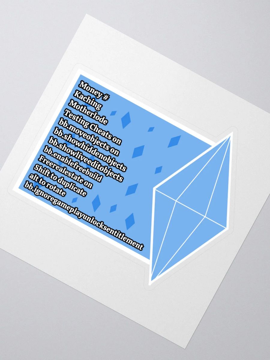 Sims Cheats Sticker - Blue product image (2)