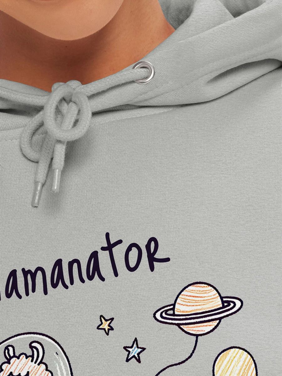 Llamanator reach for the star funny llama joke hoodie product image (19)
