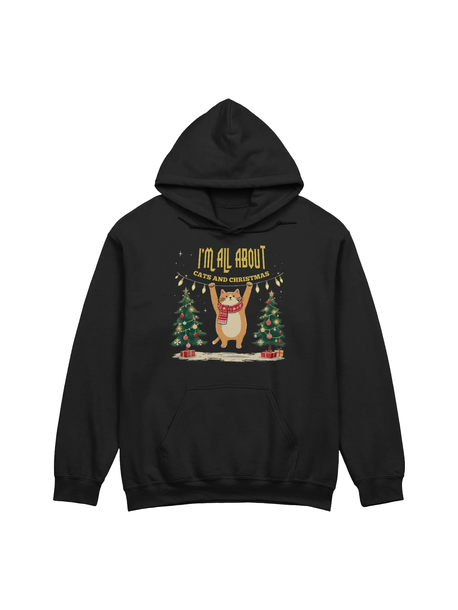 All About Cats and Christmas – Festive Lights Hoodie product image (13)