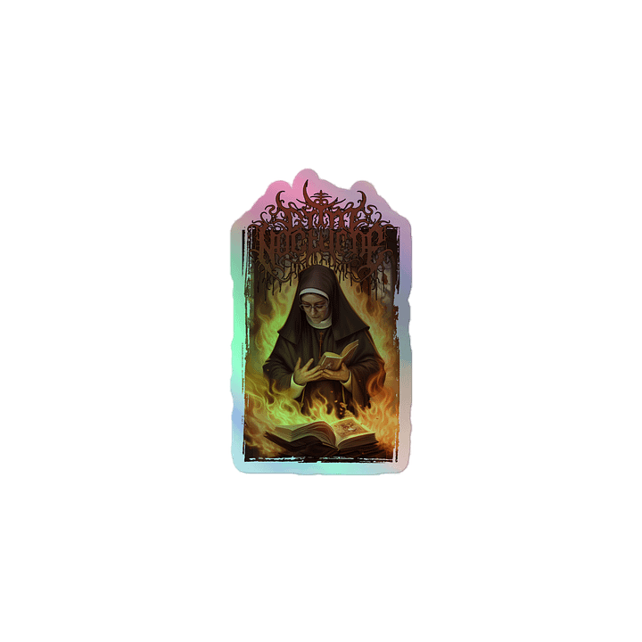 Burning Nun Sticker Holo product image (1)