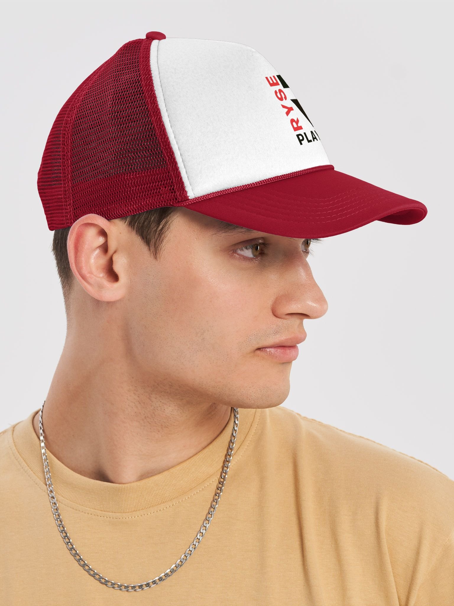 Ryse Plays Trucker Cap Red & White product image (6)