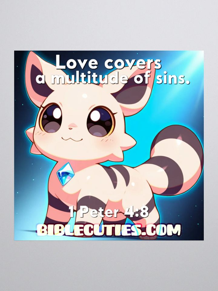 Bible Cuties Leah - Love covers a multitude of sins Sticker product image (1)