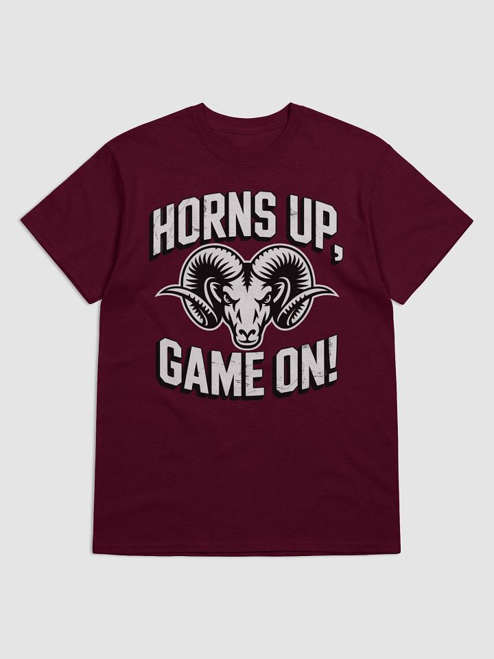 Horns Up Ram's Head Distressed T-Shirt product image (8)