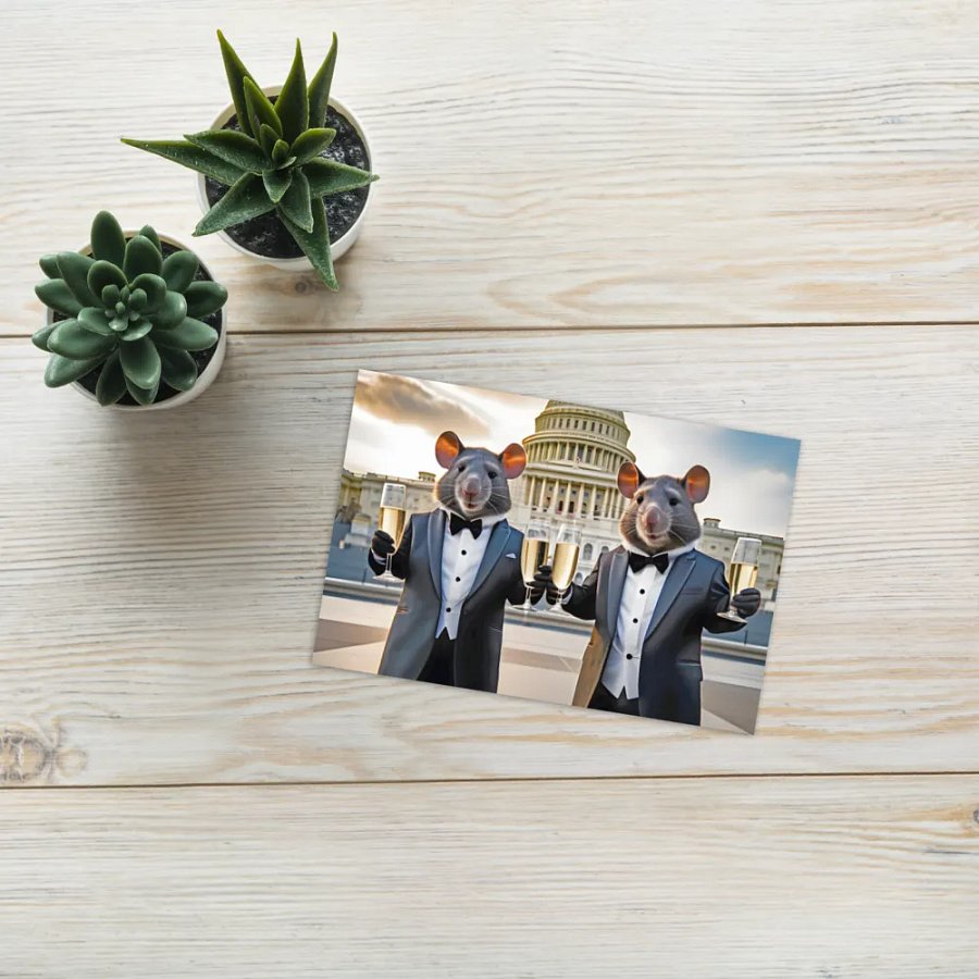 Two Cute Rats Celebrating at the US Capitol product image (7)