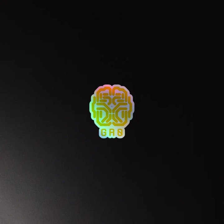 Hologrophic Center Brain Section Logo Sticker product image (2)