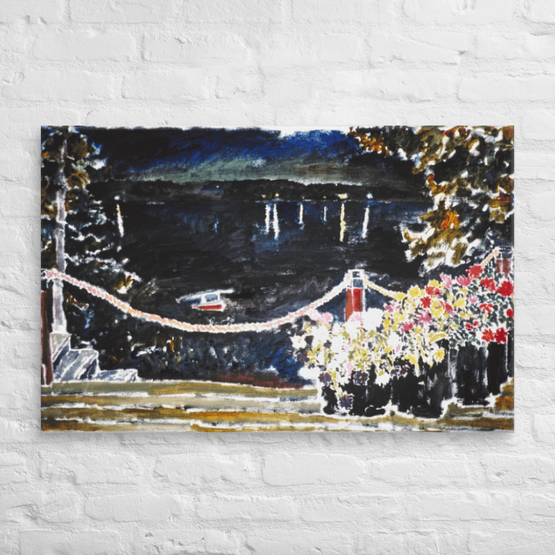 Nightview from Camano (1987) on canvas (26" x 40") product image (2)