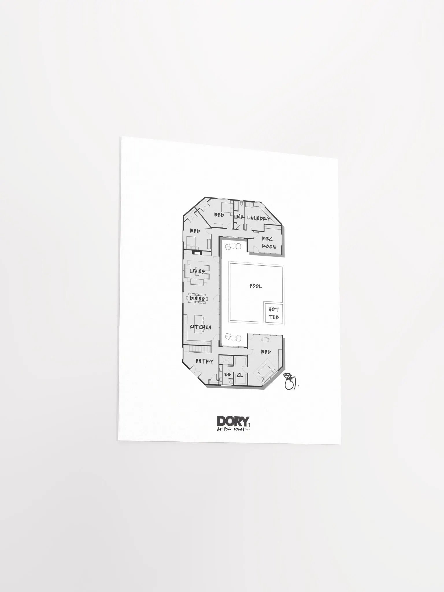 Alphabet Floor Plan Poster - C product image (3)