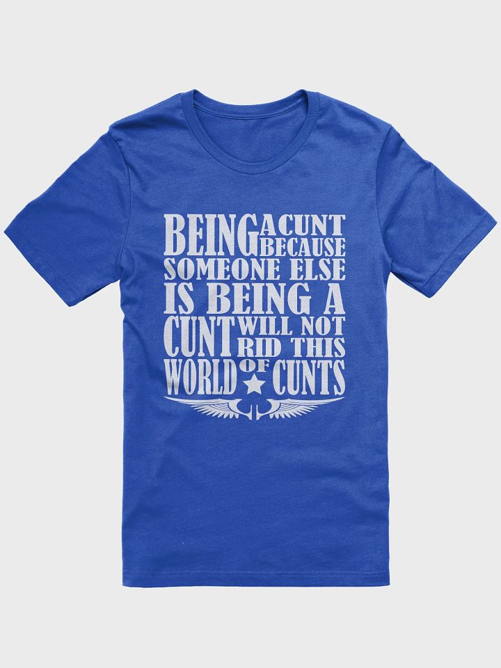 Stop Being A Cunt - White Lettering - Bella+Canvas Supersoft T-Shirt product image (2)
