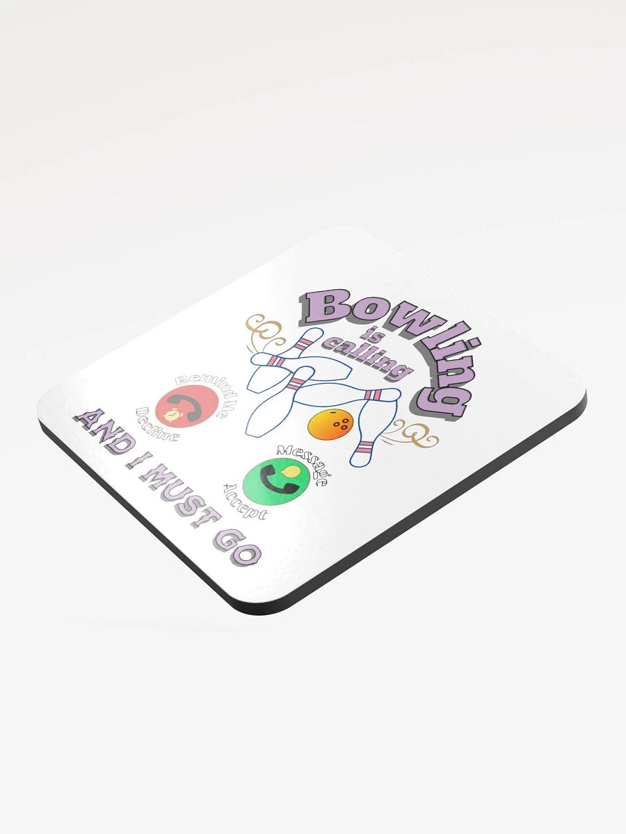 Bowling is Calling Glossed Cork Coaster product image (3)