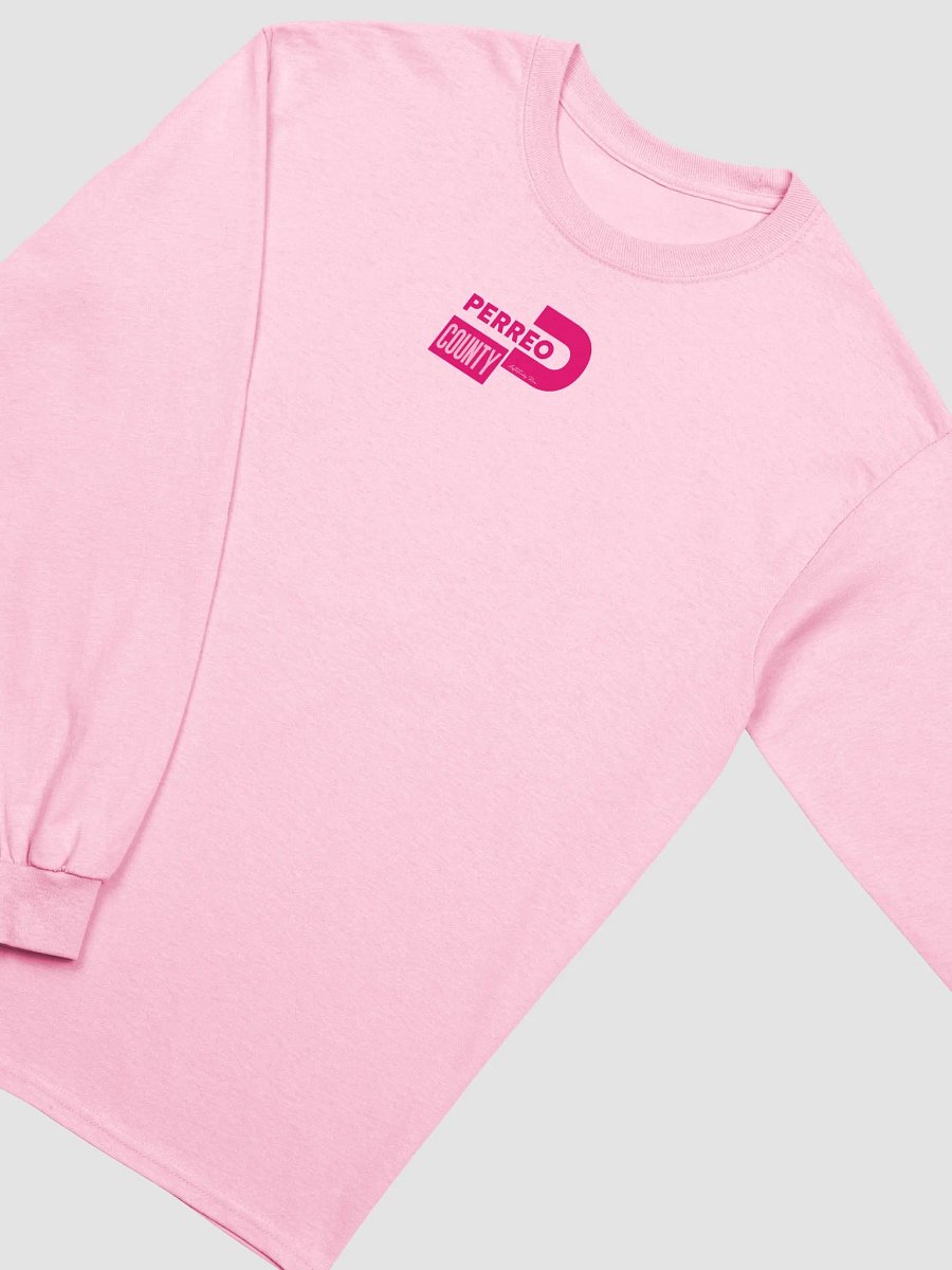 Perreo County Pink Logo Long Sleeve Tee (CENTERED) product image (3)