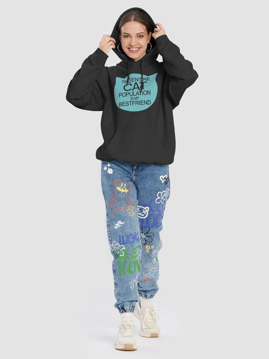 Cat population friend - hoodie product image (79)