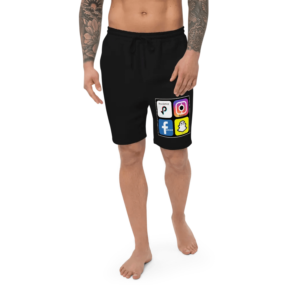 4 apps of the Apocalypse Fleece Shorts product image (1)