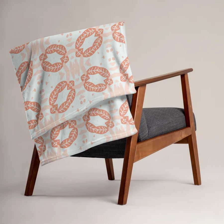 Abstract Orange Leaves Blanket product image (5)