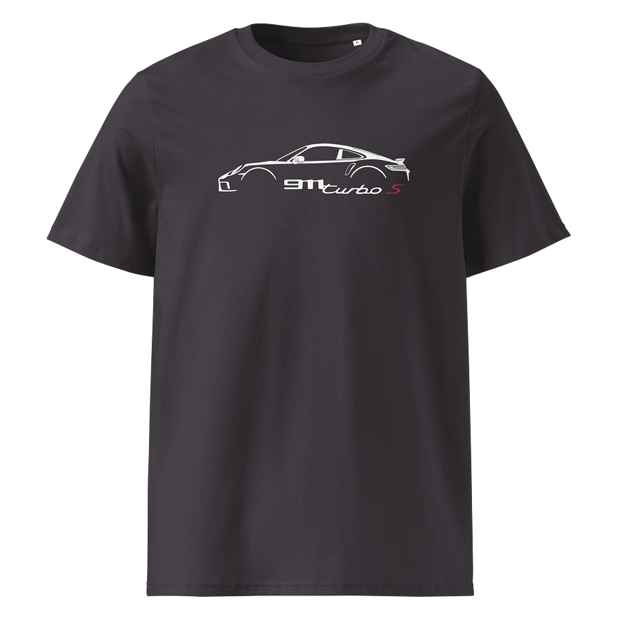 Man T-Shirt Unisex Organic Ribbed Neck Shirt Porsche Vector graphic product image (1)