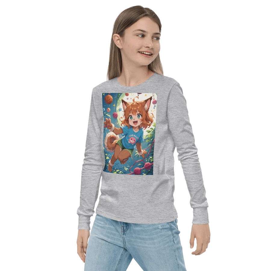 Animated Cat Girl Long Sleeve Tee product image (22)