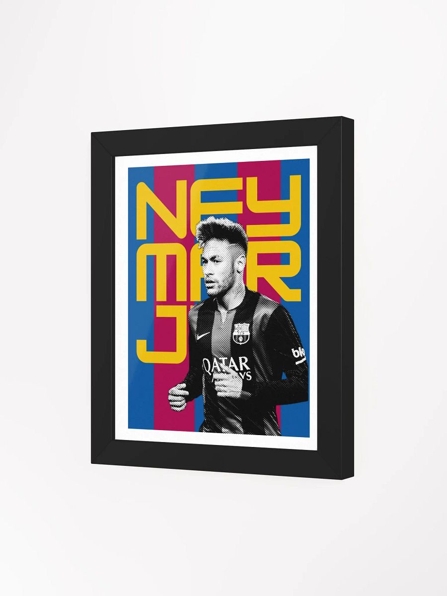 Neymar Jr BW Barcelona Name Art Framed Print product image (3)
