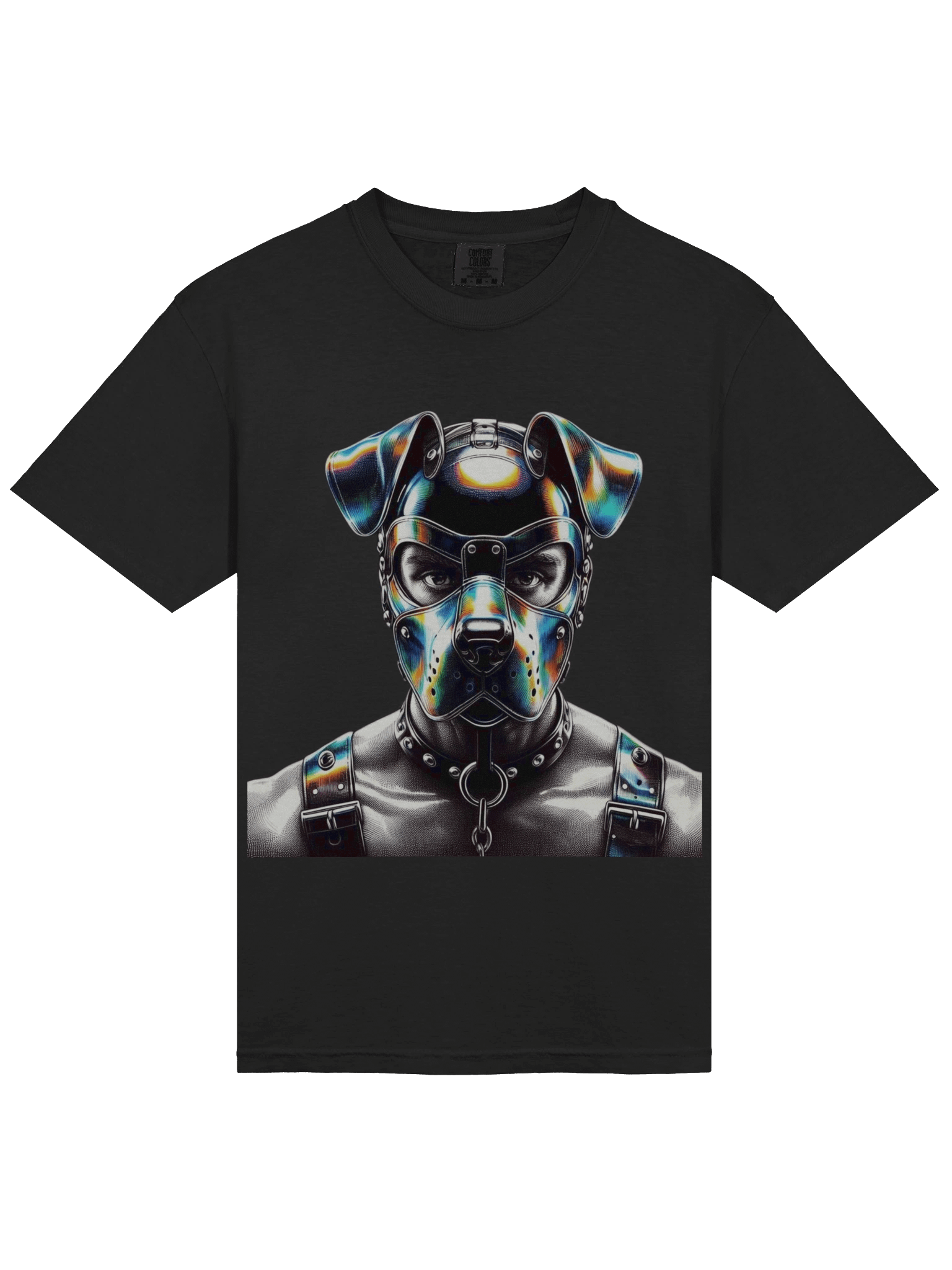 Pup Play - CyberPop Pup Gay Leather Bar NYC Pride Graphic Design T-Shirt product image (26)