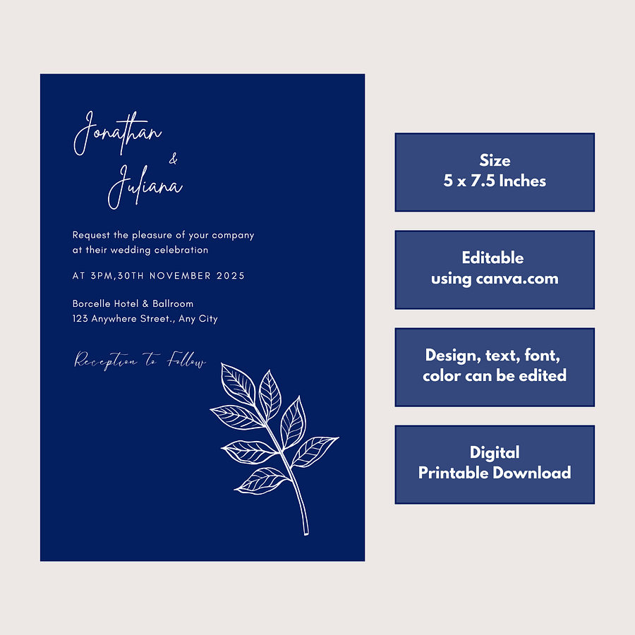 Minimalist Wedding Card - Dizynai (DW-05) product image (2)
