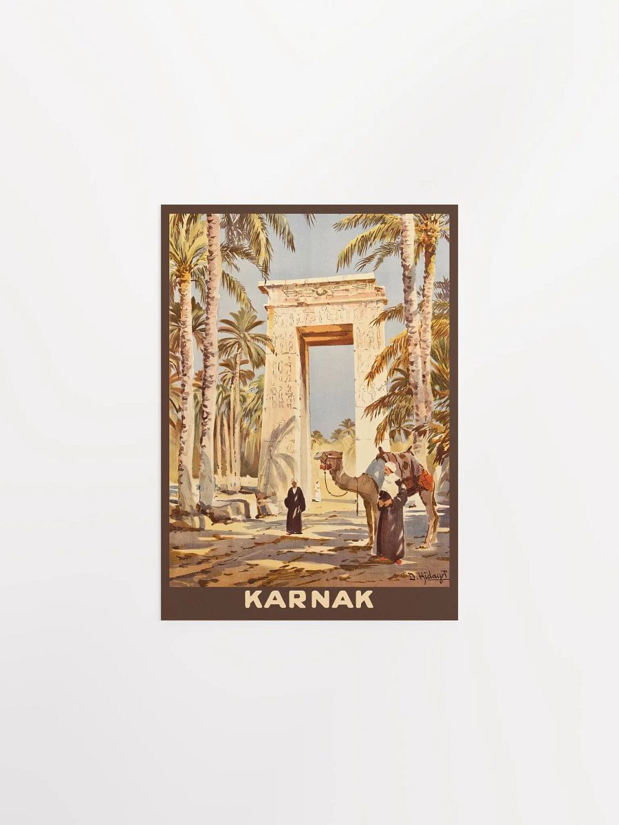 Egypt, Karnak, 1930 — retro vintage travel poster product image (6)
