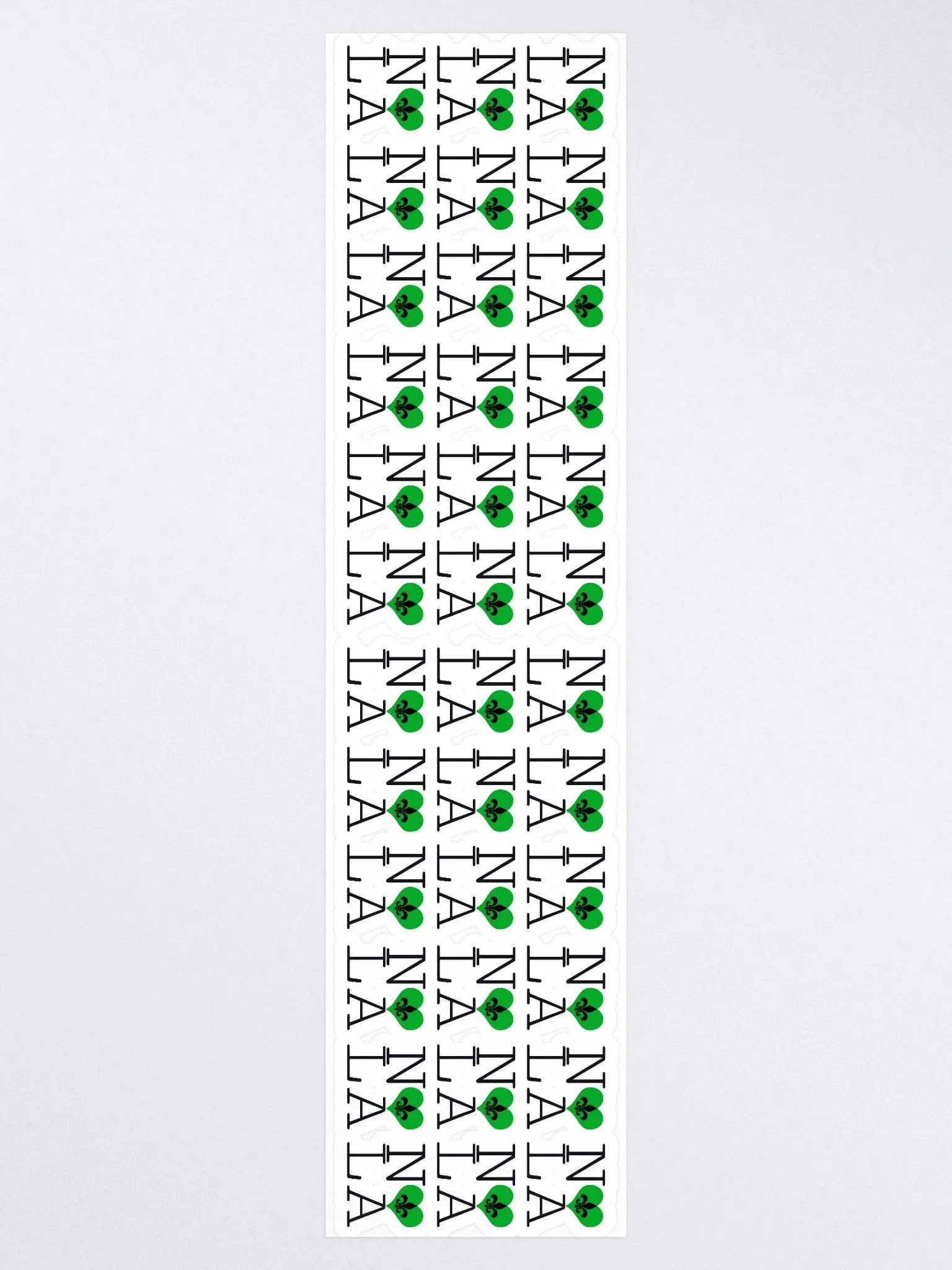 I LOVE NOLA **LEGACY STICKER** (GREEN HEART LONG) product image (3)