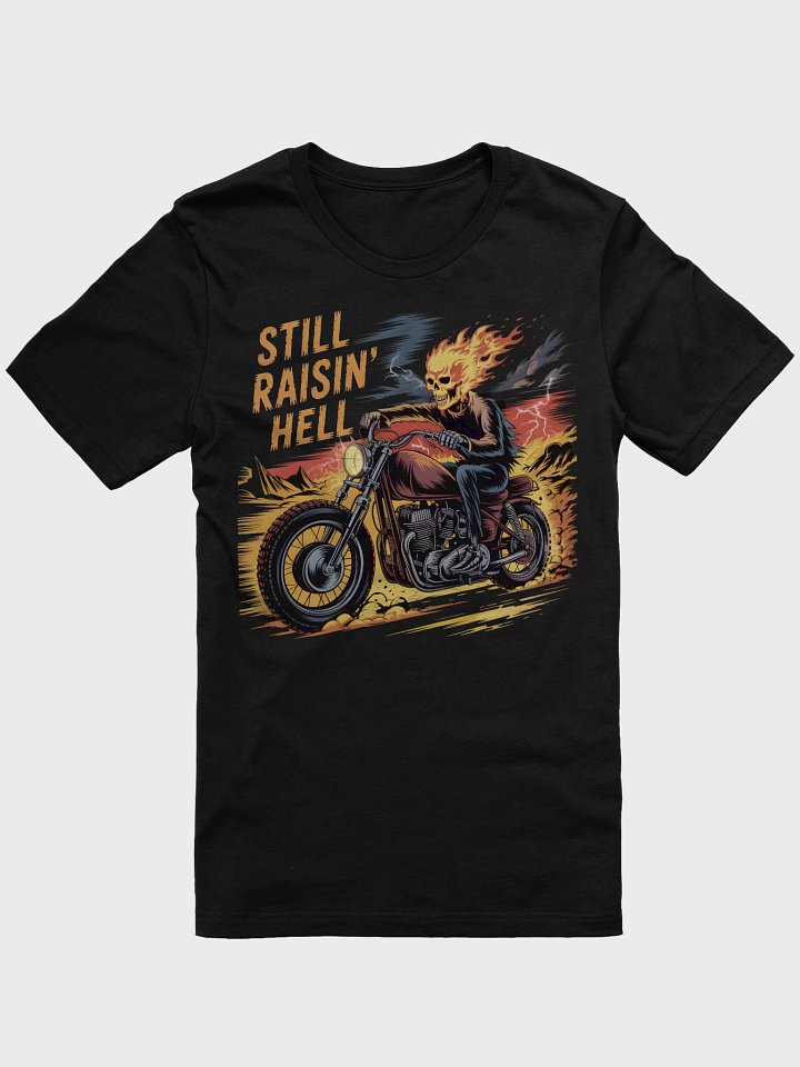 Hell Rider Flaming Skull T-Shirt product image (1)