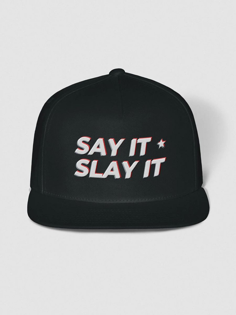 (Embroidered) Flat Snapback Cap - Say It Slay It product image (1)