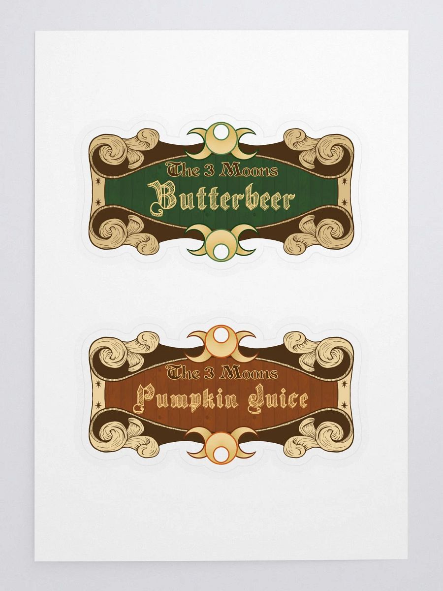 Butterbeer and Pumpkin Juice Sticker labels from The 3 Moons product image (3)