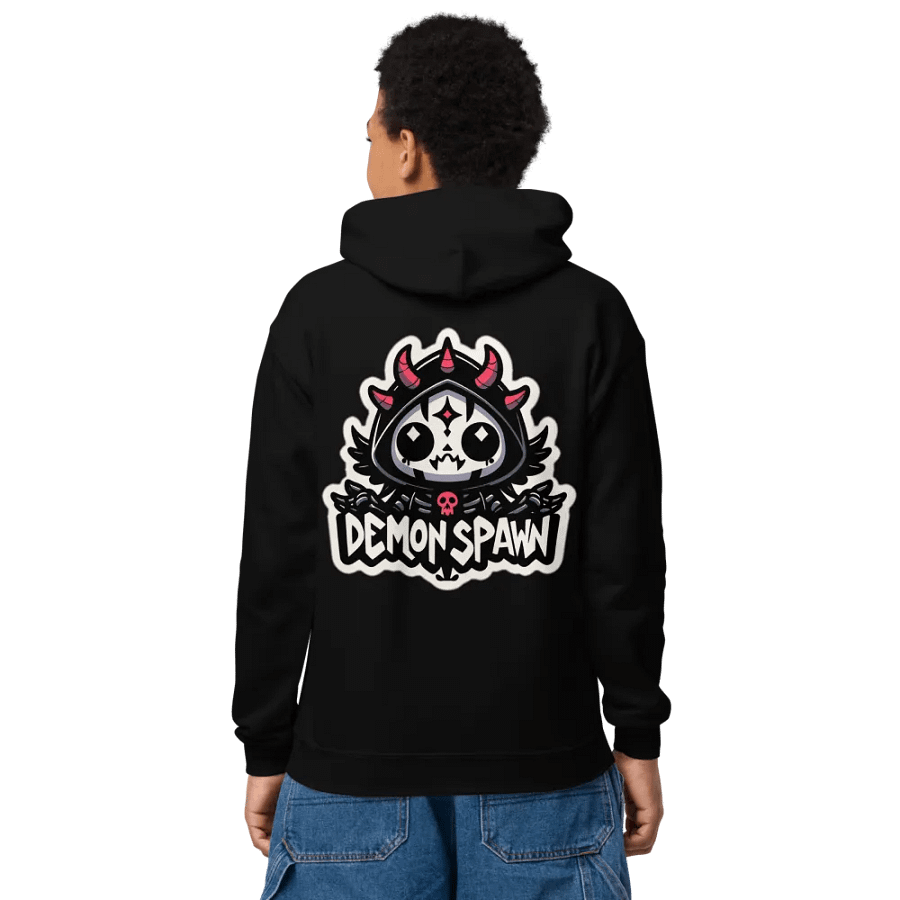 LITTLE EMO Bubble Text Youth Demon Spawn Hoodie product image (2)