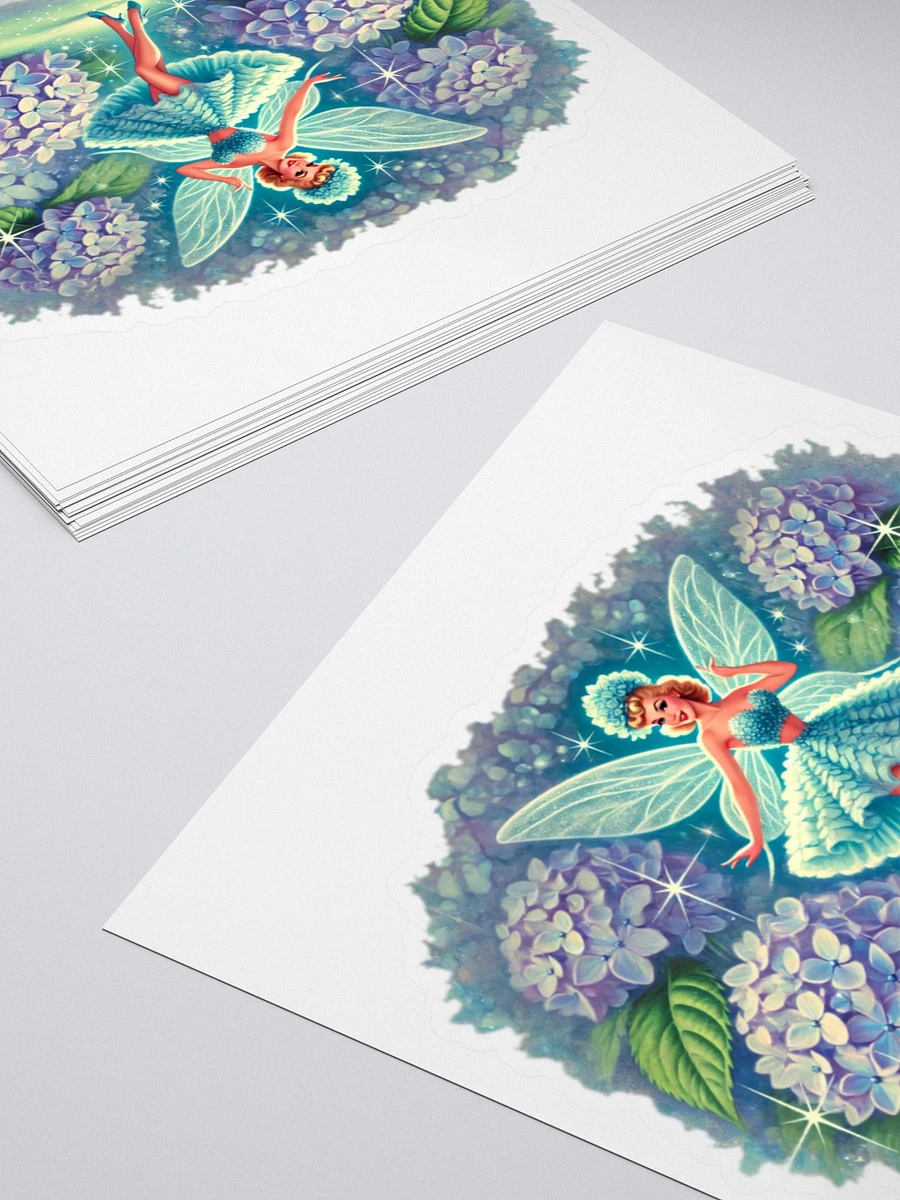 Blue Hydrangea Fairy Kiss Cut Stickers product image (4)