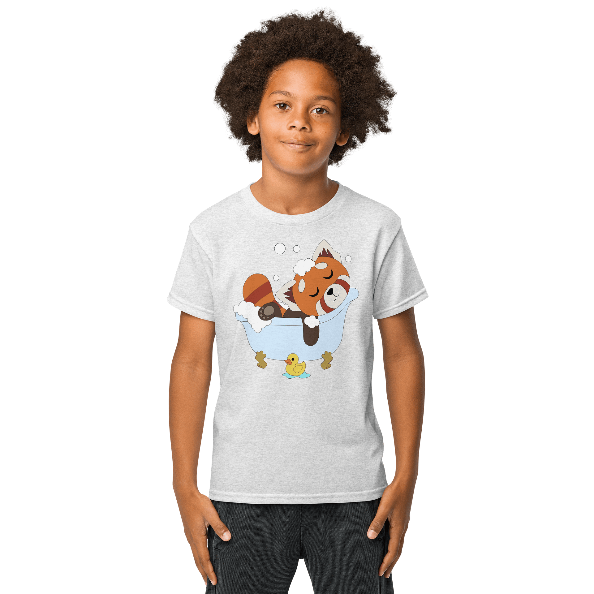Red Panda Tub Time Youth T-shirt product image (6)