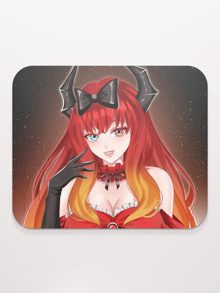 Starry-eyed Red Anime Mouse Pad product image (2)
