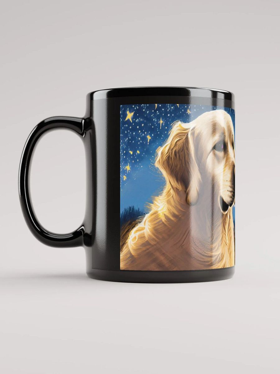 Loyal by the Fire: Black Glossy Mug for Golden Retriever Fans product image (3)
