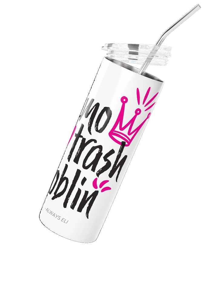 Emo Trash Goblin Stainless Steel Tumbler (White) product image (2)