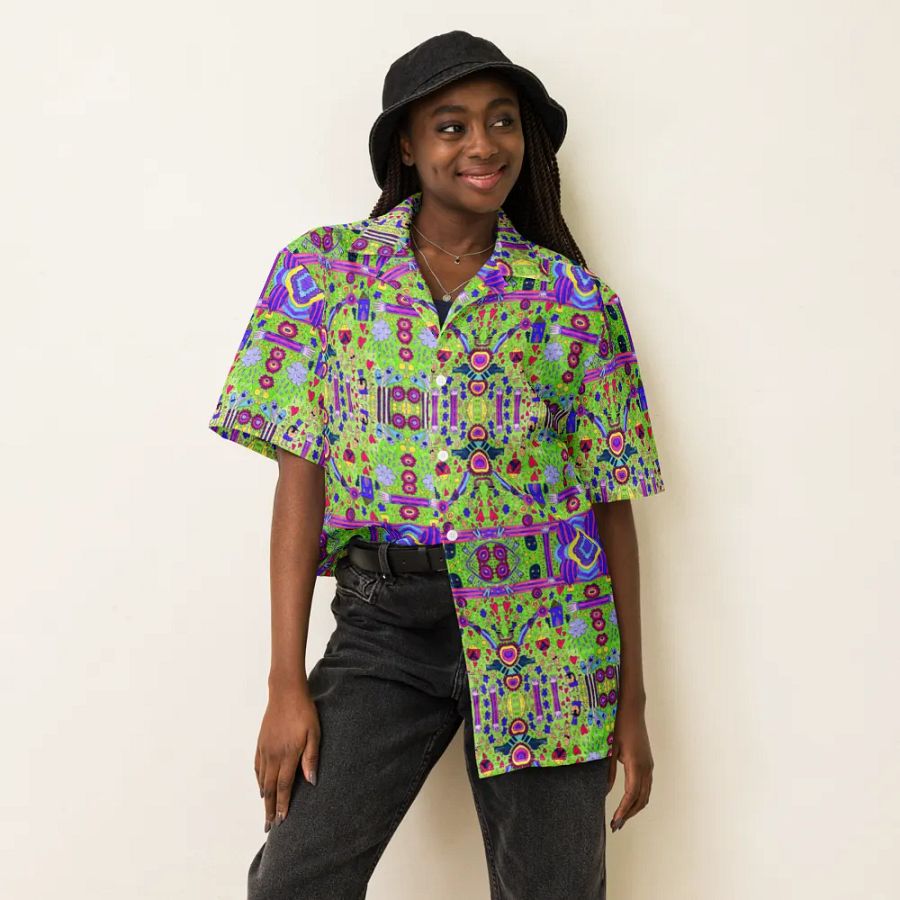 Abstract Doodle Life Unisex Hawaiian Shirt product image (4)