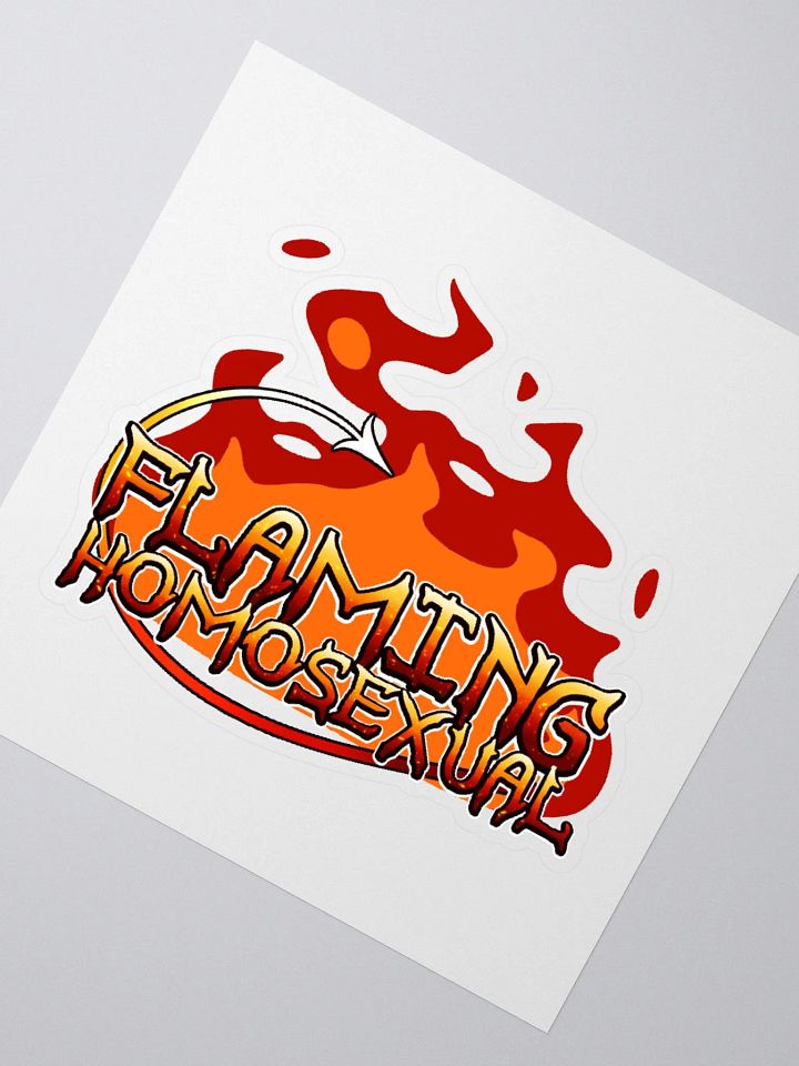 Flaming Homosexual Sticker product image (2)