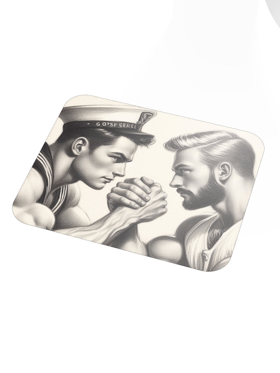 Up Close and Personal: Sailors – Tom of Finland Tribute Gay Pride Graphic Design Mouse Mat product image (3)