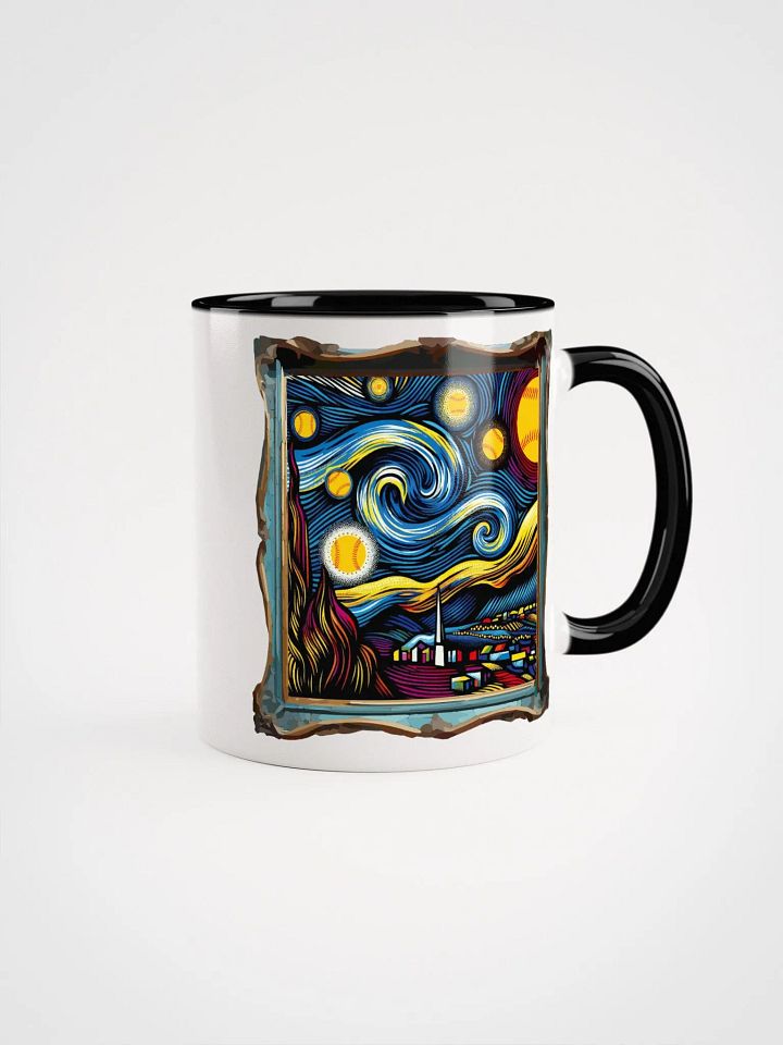 A Softball Starry Night Van Gogh Ceramic Mug product image (3)