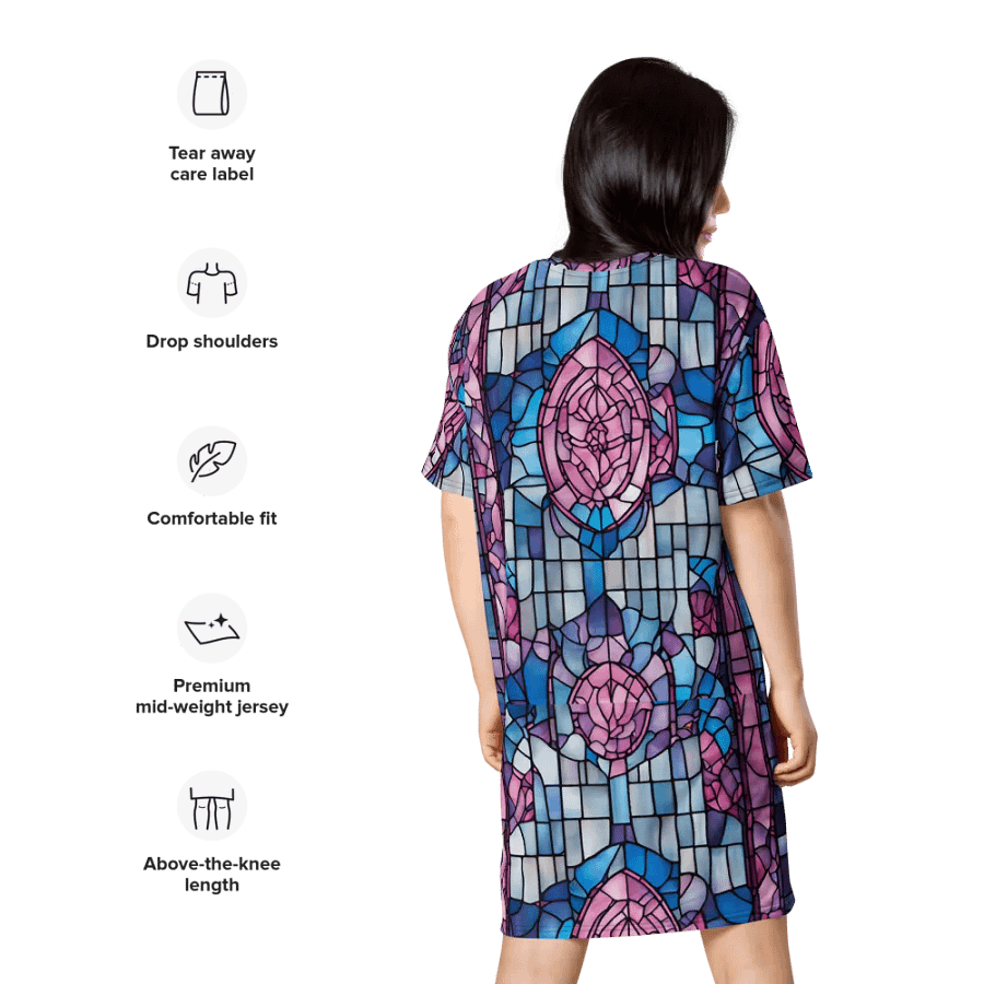 Symmetric Splendor T-Shirt Dress product image (10)