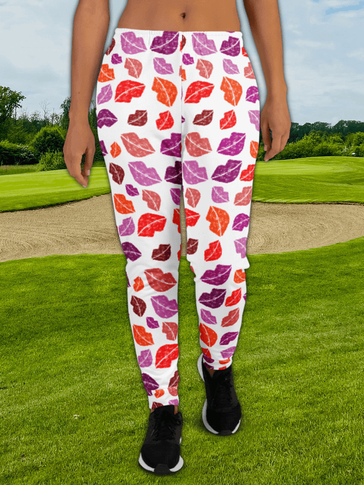 Vibrant Colorful Lips Women's Joggers product image (2)