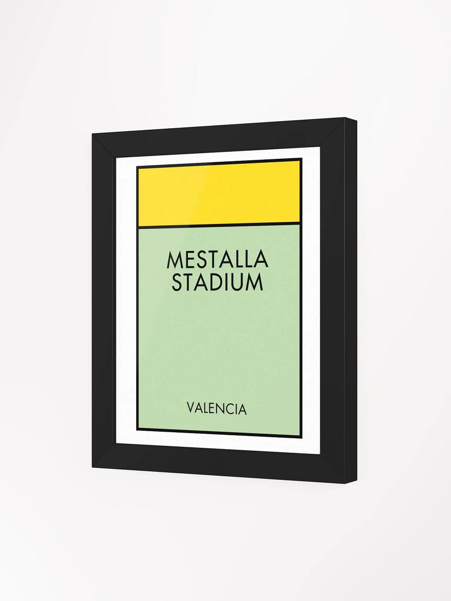 Mestalla Stadium Valencia Monopoly Title Art Framed Print product image (3)