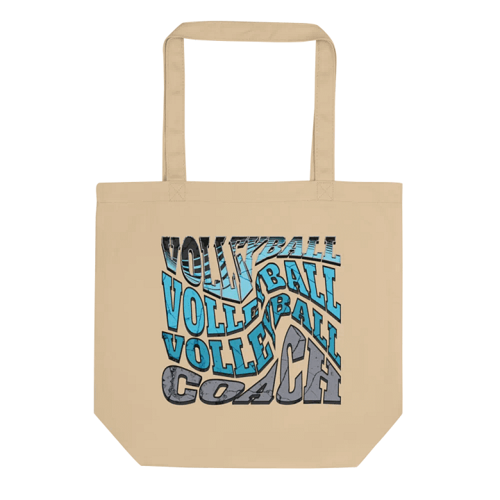 Mess Swirl Volleyball Coach Wavy Layered Design Tote Bag product image (1)